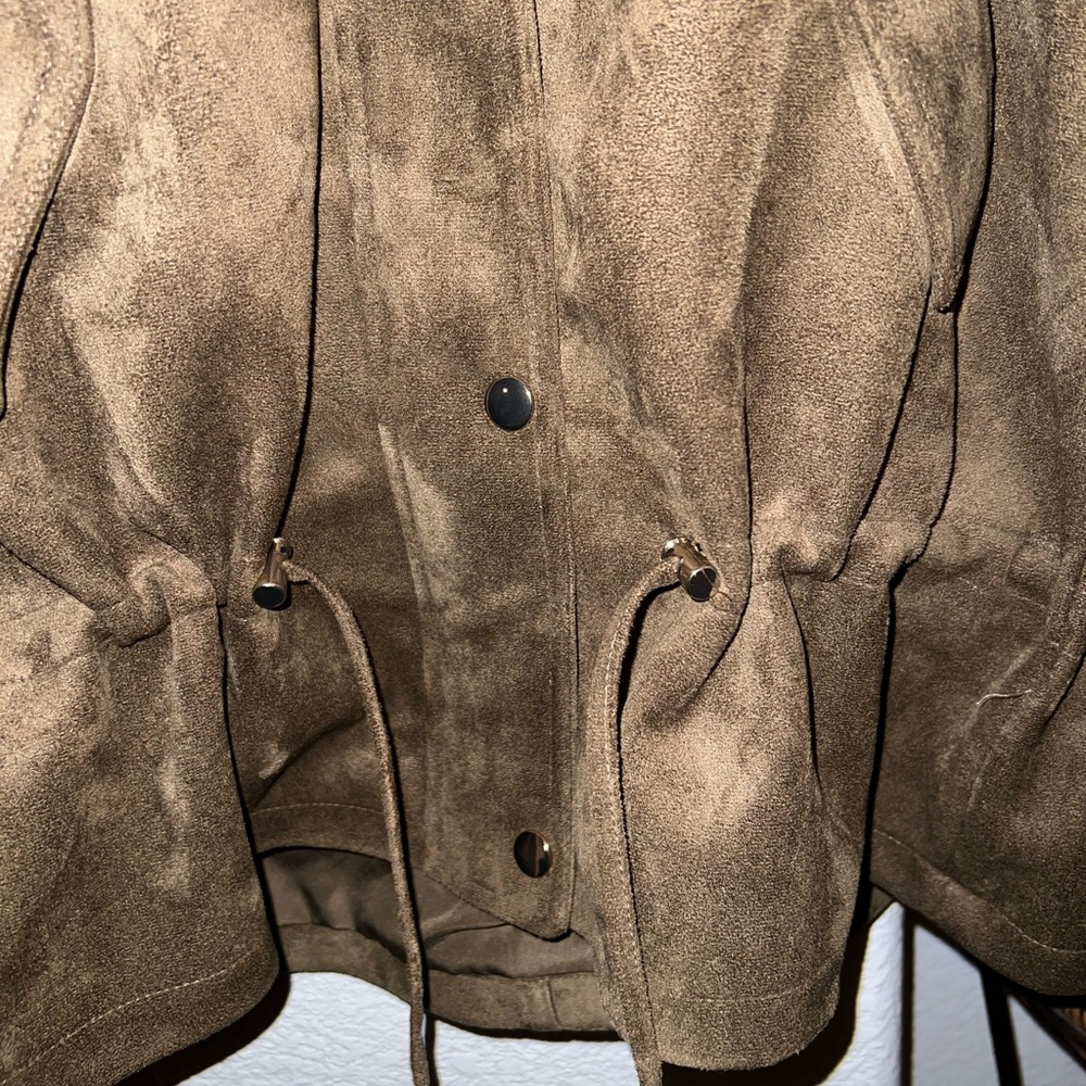 Zara Chocolate Brown Suede Women's Jacket - Picture 11 of 12